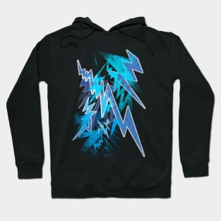 Kat Von Shredding - Electric Blue Lightning Hoodie